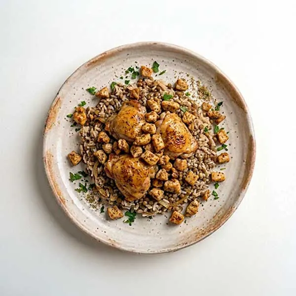 Lemon & Fig Roasted Chicken with Toasted Barley Pilaf